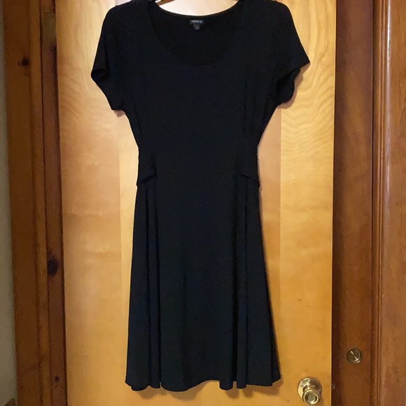 Torrid Black Jersey Fluted Skater Dress NWOT - Picture 5 of 5